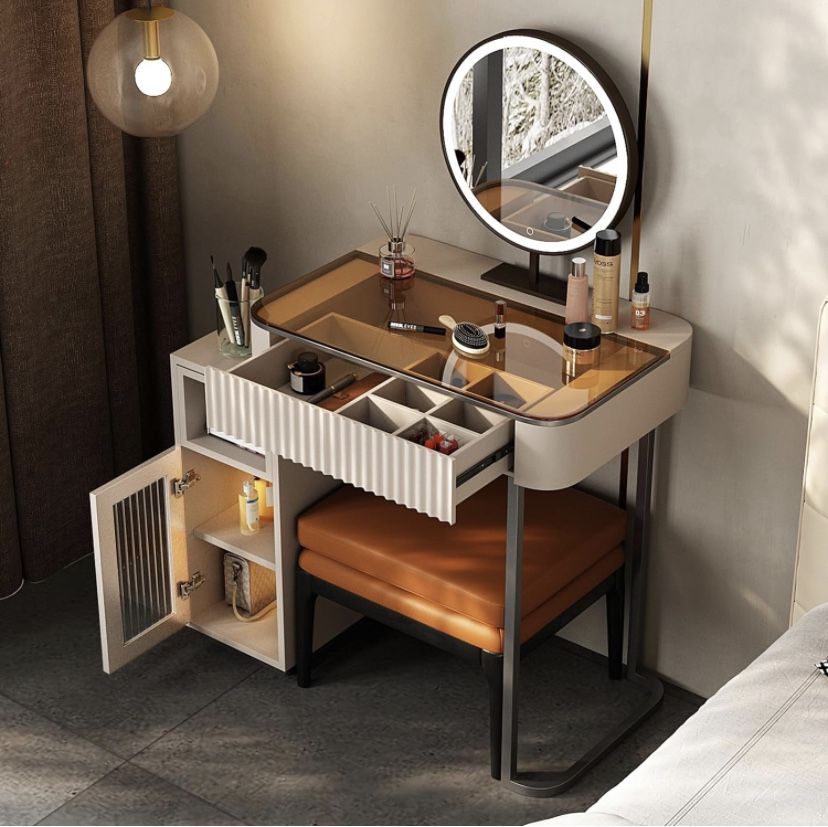 Makeup Vanity Table With Stool, Vanity Desk