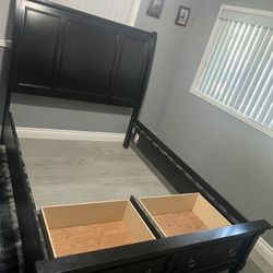 Dark Brown Bed Frame 