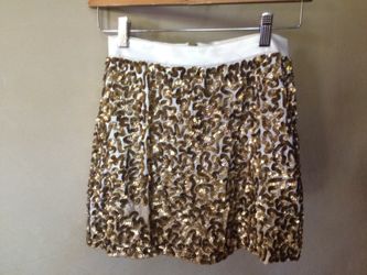Allison Olivia gold sequins skirt size 2