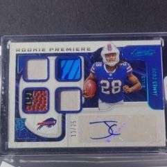 James Cook Quad Patch RPA Numbered To 25! Sealed From Panini! Beautiful Card!