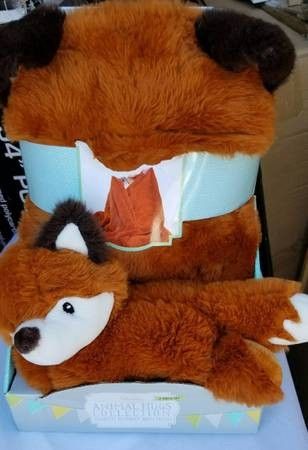 Little Miracles Animal Hugs Collection Fox Hooded Blanket With Plush