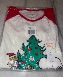 New Peanuts Girls Christmas Short Sleeve Tee Size 5