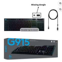Logitech G915 LIGHTSPEED Wireless RGB Mechanical Gaming Keyboard-GL Clicky (Missing dongle)