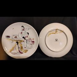 Antique Plate, 4 Girls