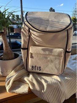 BÉIS Cooler Backpack Canvas Beige Natural NWT - Limited Edition