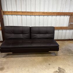 Leather folding couch