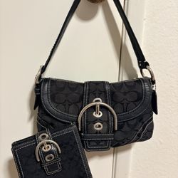 Coach Mini Black Soho With Wallet