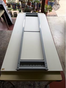 IKEA Galant White Desk With Adjustable Height Legs