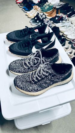 Adidas PureBoost Knit Running Sneakers and Nike Waffles size 9.5 bundle