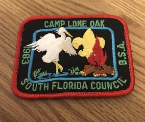 Boy Scouts Of America ~ South Florida Council - Vintage 1983 Camp Lone Oak Patch