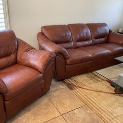 Leather Sofa and Chair Sets 