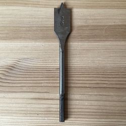 Vintage 7/8” x 6” Steel Wood-Boring Spade Drill Bit Japan