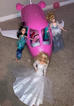 Barbie plane and dolls