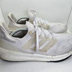 Adidas UltraBoost Light Shoes Men's 12.5 Triple White Running Athletic Sneakers