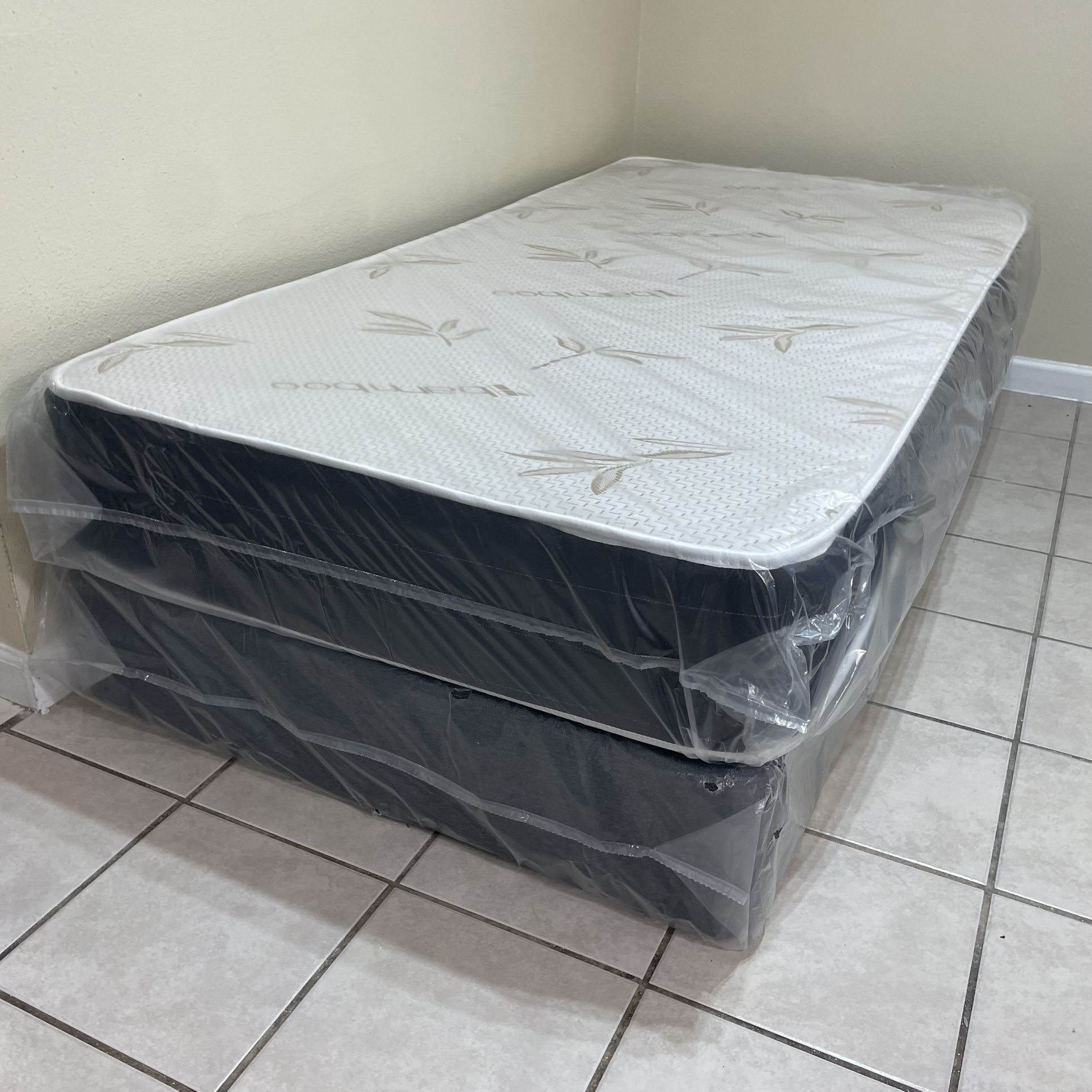 New Twin Mattress And Boxspring Set FREE SAME DAY DELIVERY