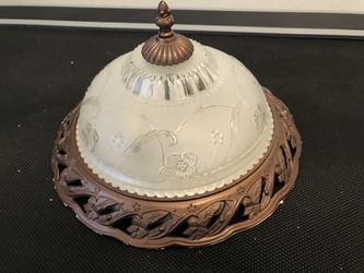 Vintage bronze flush mount ceiling Light