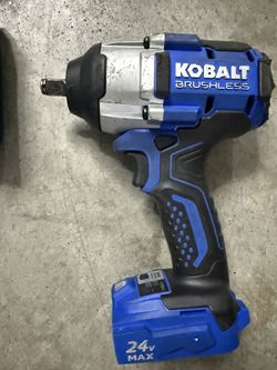 Kobalt 24-volt Variable Speed Brushless 1/2-in Drive Cordless Impact Wrench (Additional 3 Batteries & Two Chargers