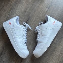 Nike Air Force 1 Supreme White Mens Size 13