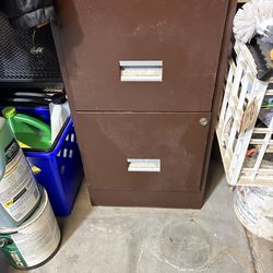 Metal filing cabinet
