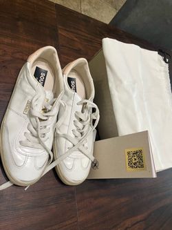 Golden Goose White Leather Low-Top Sneakers