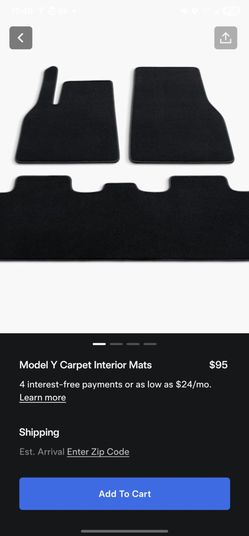 Tesla OEM Model Y Carpet Mats (Juniper)