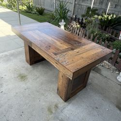 Home › 63" Dining Table, Rectangle Farmhouse Kitchen Dinner Table For 6 People