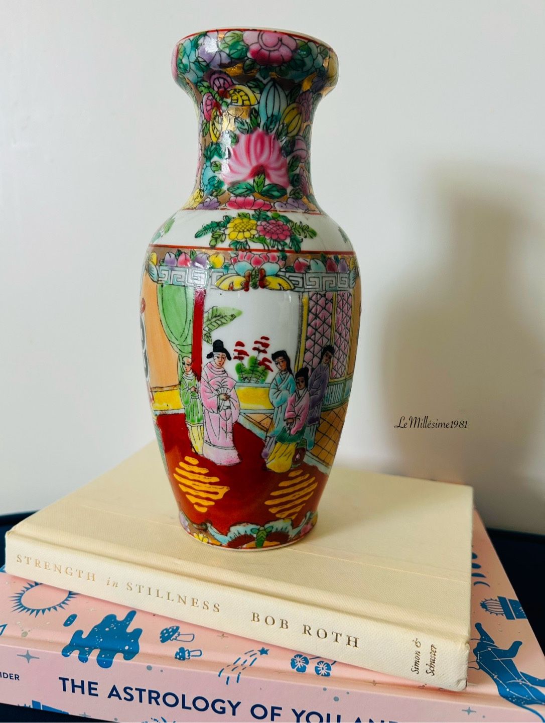 1950’s Chinese Export Rose Medallion Porcelain Vase...