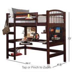 Twin Loft Bed with Desk by Epoch Designs