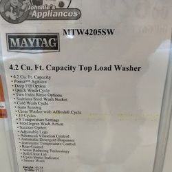 Maytag® 4.2 Cu. Ft. White Agitator Top Load Washer