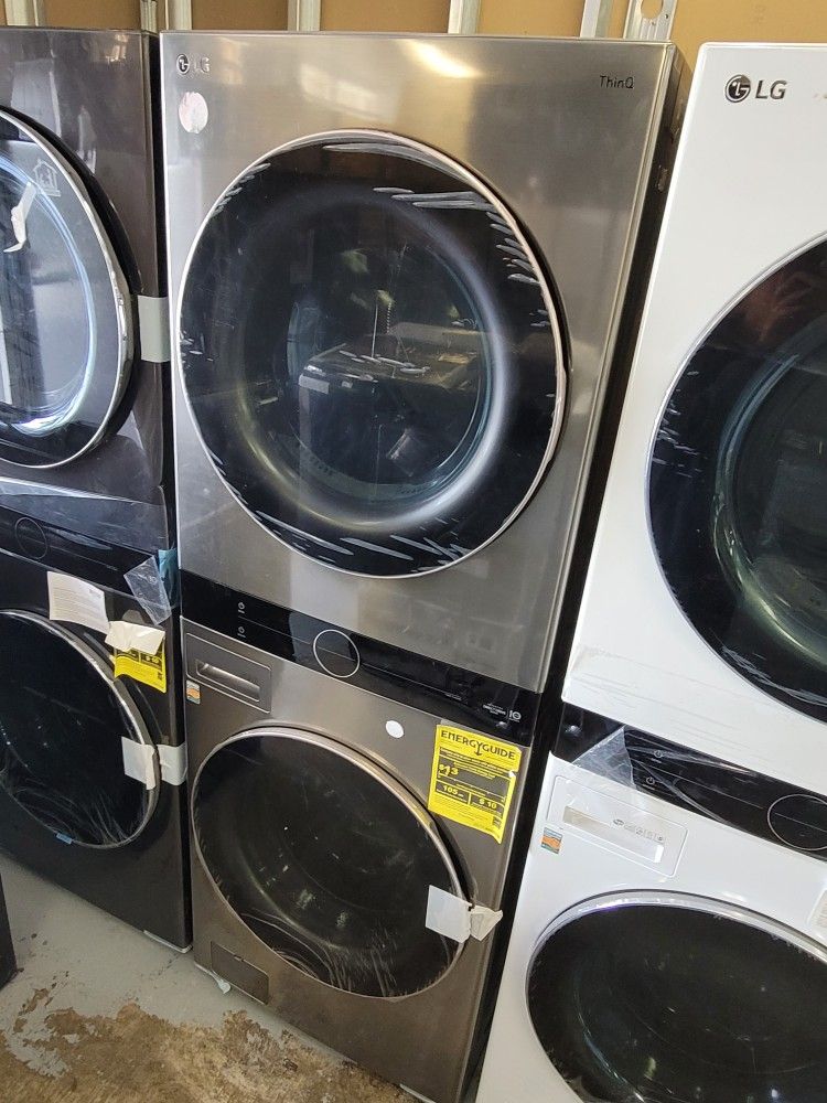 New LG WashTower Front Loading With Center Controls In GAS OR ELECTRIC 220VOLT