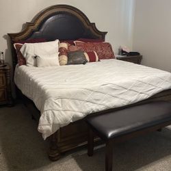 Full King Size Bedroom Set Real Wood Very Durable!