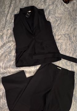 Brand New Brazilian Brand Woman Black Set Pant and Vest