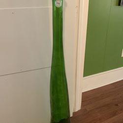 Hand made 46” glass vase made in Spain