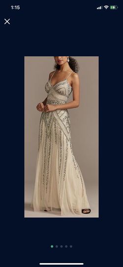 David’s Bridal Deco Beaded MARINA gown Size 12