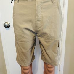 Gerry Men’ Stretch Cargo 5 Pocket Venture Flat Front Woven Hiking Shorts Size 32