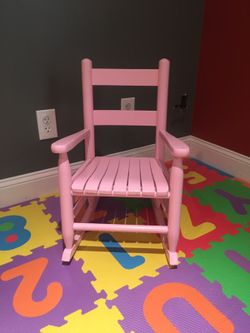 Girls pink rocking chair