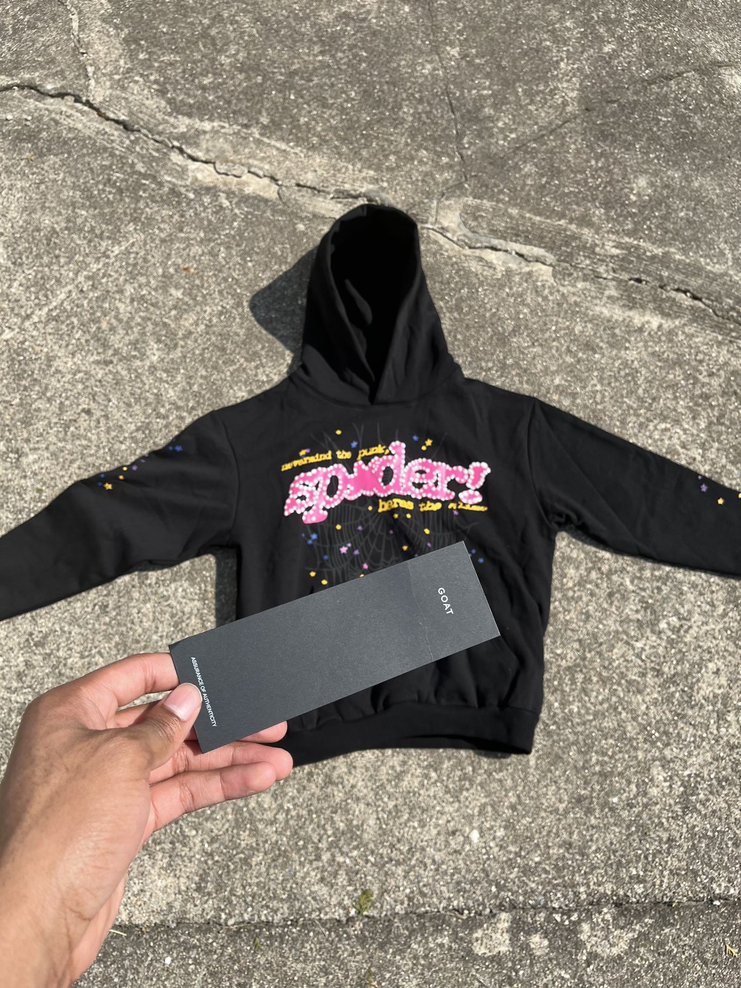 Sp5der P*nk V2 Hoodie 'Black'