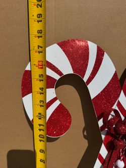 Glitter Candy Cane Christmas Decoration