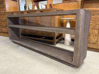 RESTORATION HARDWARE Ciro Brown Fir Low Console Table