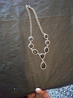 Black Onyx Sterling Sliver Necklace