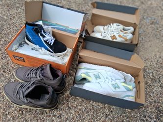 4 pairs of shoes