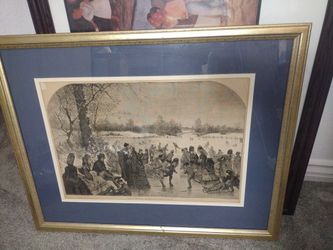 Skating In Central Park Print Framed!