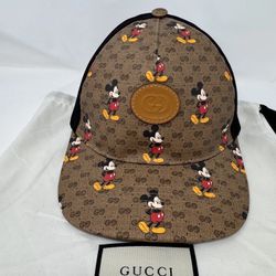 Gucci Disney Mickey Collaboration Cap Hat Limited Edition Used