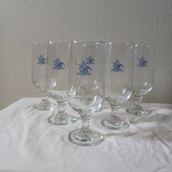 Vintage Anheuser-Bush Tulip Beer Glasses 