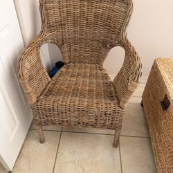 Natural Rattan Armchair 