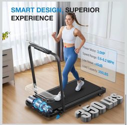 Folding Treadmill for Home, Walking Pad with Incline and Handle Bar 320+lbs Capacity,Under Desk Treadmill for Home Small Office,Low Noise Treadmills w