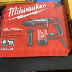Milwaukee New 1 1/8” SDS Rotary Hammer Nuevo 