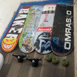 Skateboards And Trucks And Wheels 