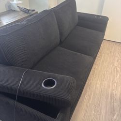 Black Corduroy Couch