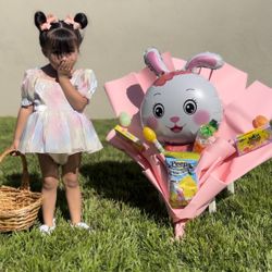 Easter Basket Ramo Flower Rose Arrangement